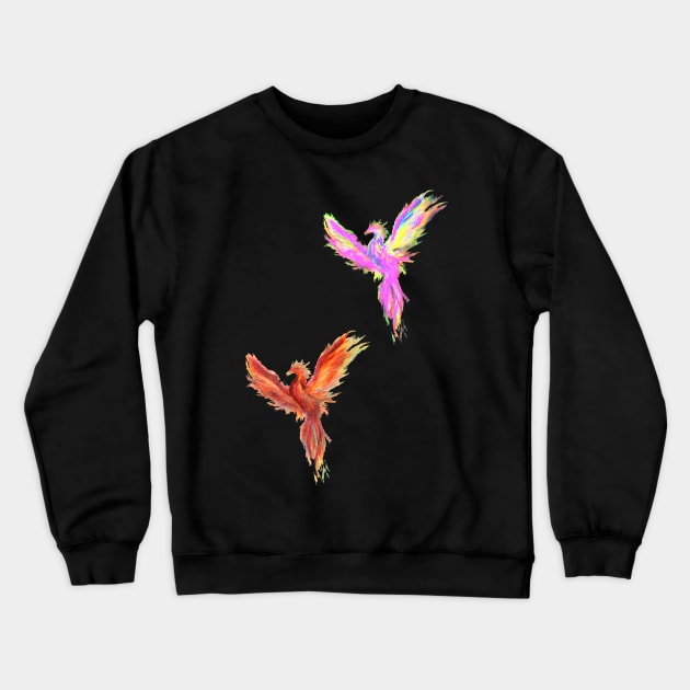 pink/red phoenix Crewneck Sweatshirt by xaxuokxenx